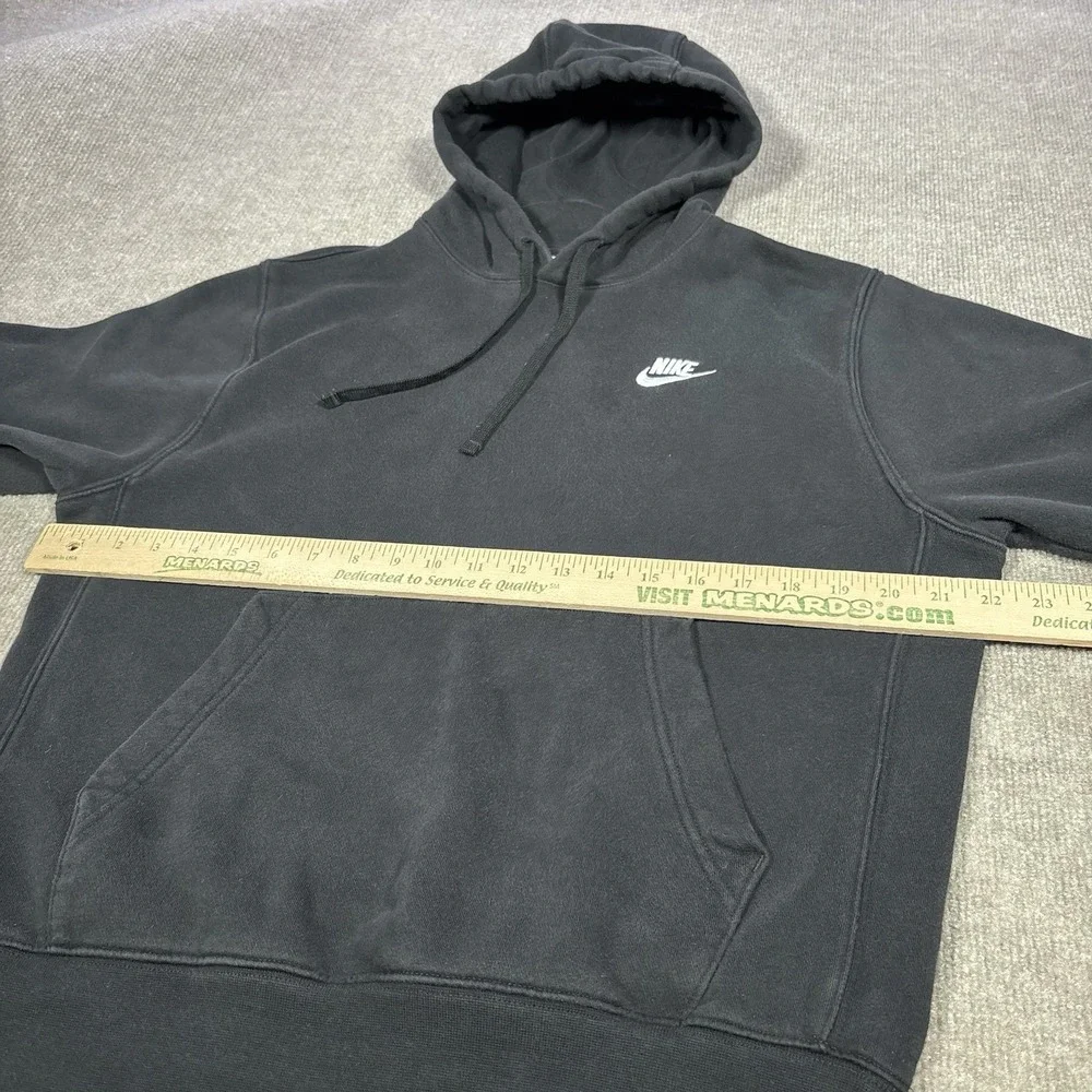Nike Sportswear‎ Club Fleece Hoodie Sweatshirt Mens S Pullover Black Embroidered